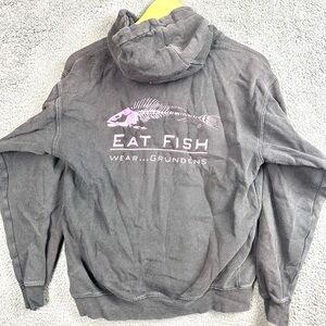 Grundens Pullover Hoodie EAT FISH WEAR GRUNDENS Men’s Size XS